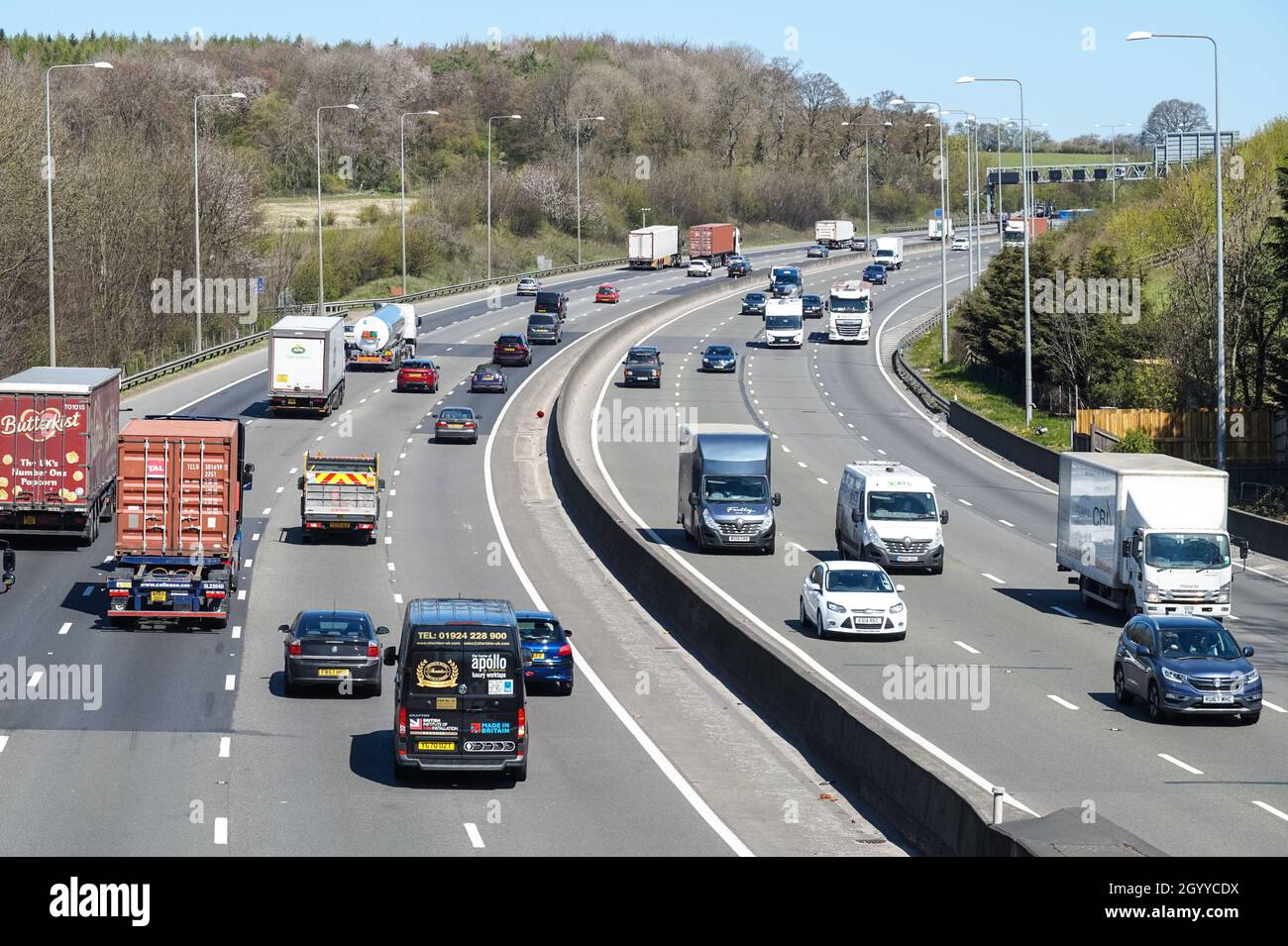 M25 o London Orbital Motorway a Londra Inghilterra Regno Unito Foto Stock