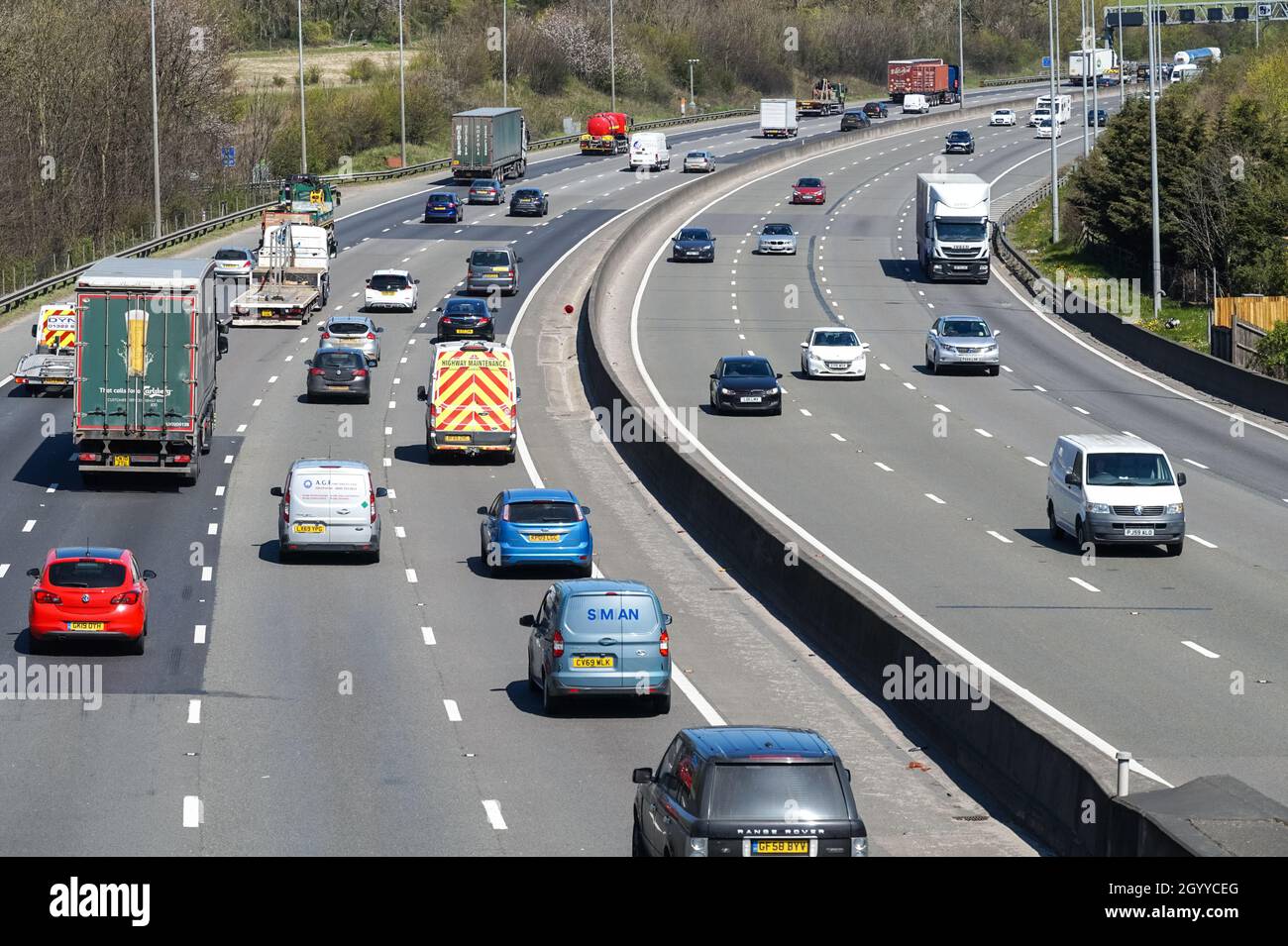 M25 o London Orbital Motorway a Londra Inghilterra Regno Unito Foto Stock