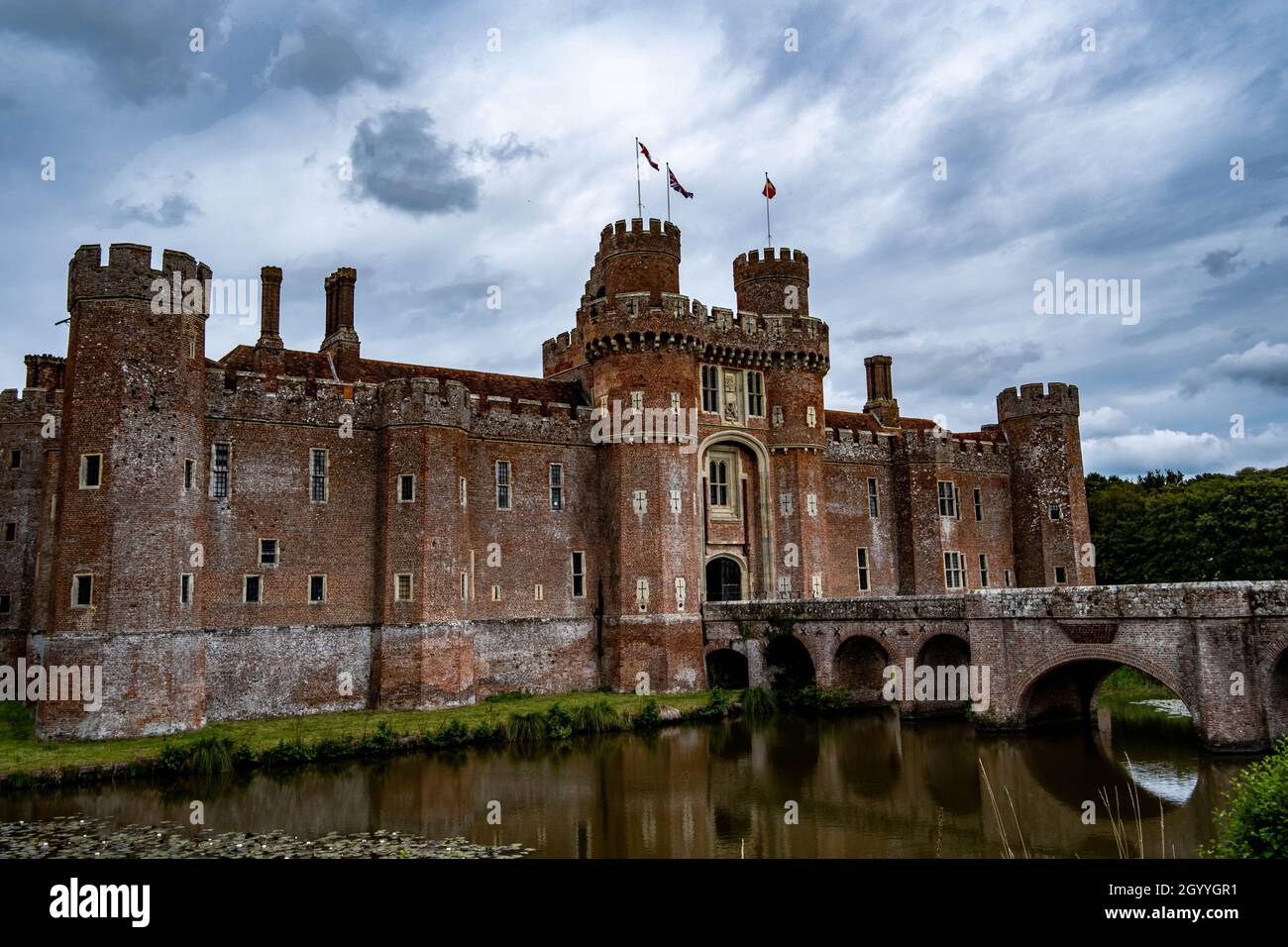 Castello di Herstmonceux, East Sussex, Regno Unito Foto Stock