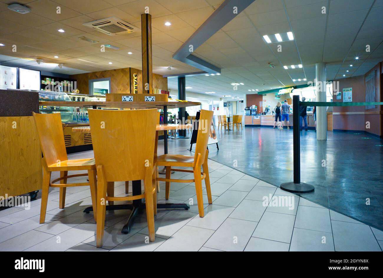 Hartshead Moor East sulla M62 con Starbucks e Subway, classificata la peggiore stazione di servizio nel Regno Unito nel 2022 Foto Stock