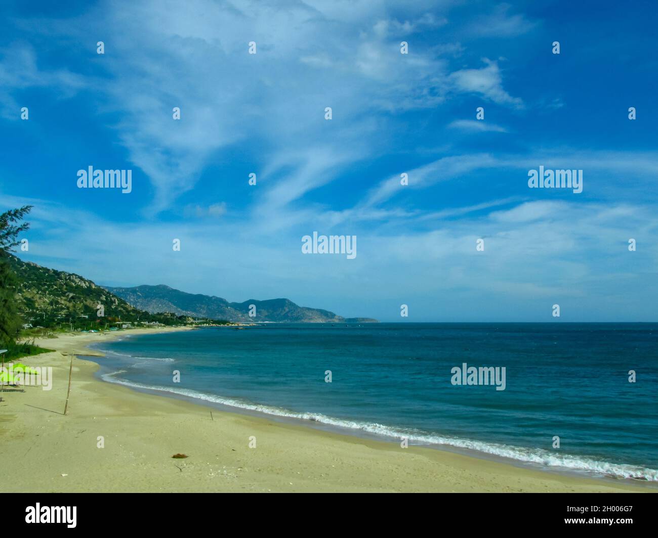 Spiaggia di sabbia a Pirate Island, provincia di Kien Giang, Vietnam Foto Stock