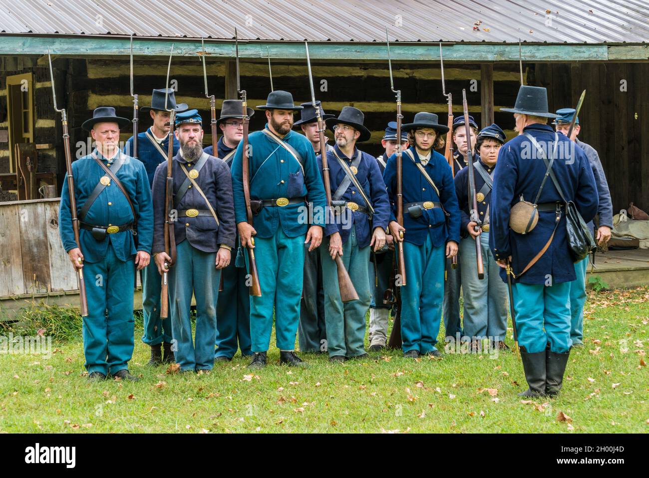 Rievocazione della Guerra civile - Caesars Creek - Ohio Foto Stock