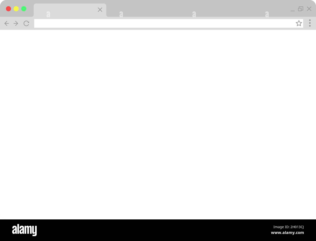 Finestra del browser Internet. Pagina Web vuota. Mockup del sito vettoriale. Illustrazione Vettoriale