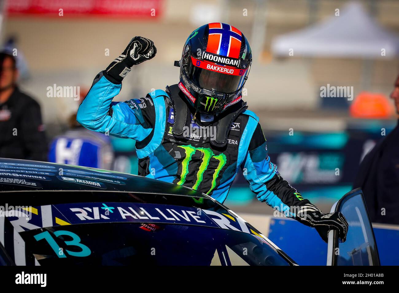 13 Andreas BAKKERUD (NOR) del team GFS Motorsport Egyesület/ES K&N del Mondiale RX, in azione durante il Mondiale RX di Benelux, 6° round del Campionato Mondiale Rallycross 2021 della FIA, FIA WRX, a partire dall'8 e 10 ottobre sul circuito di Spa-Francorchamps, a Stavelot, Belgio - Foto Paulo Maria / DPPI Foto Stock