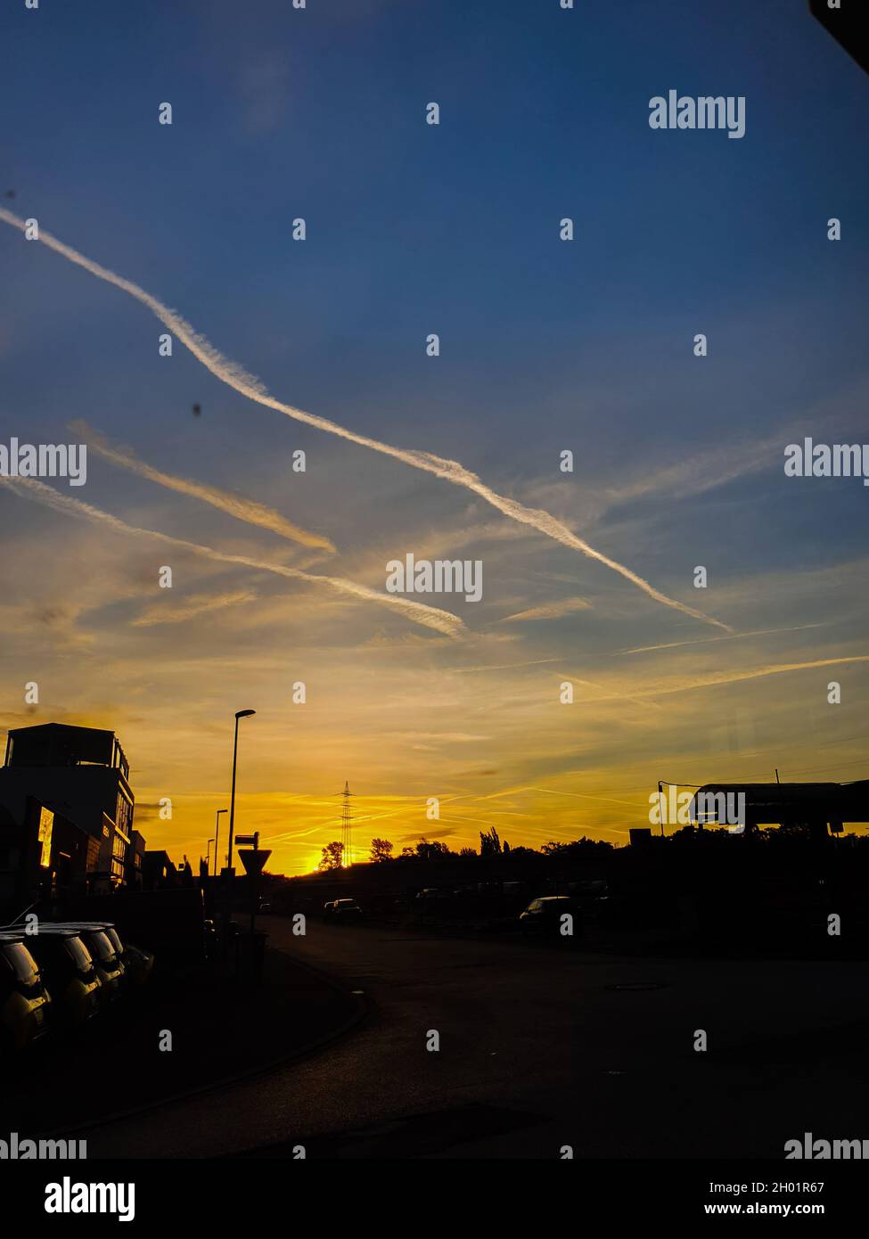 Sonnenaufgang a Mülheim-Ruhr Foto Stock