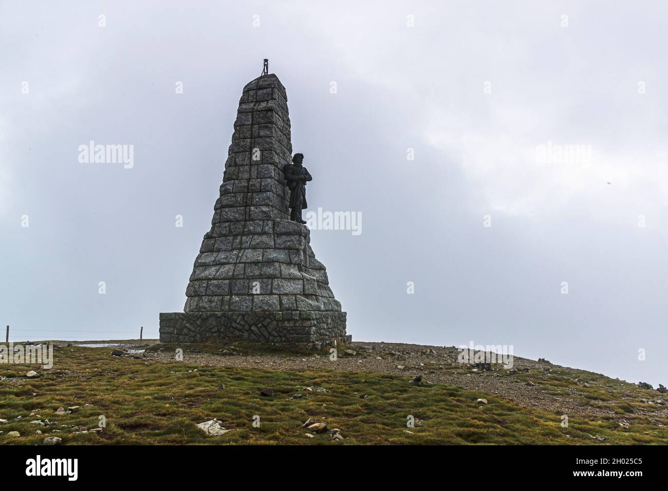 Blue Devils Monumento in cima al Grand Ballon vicino Goldbach-Altenbach, Francia Foto Stock