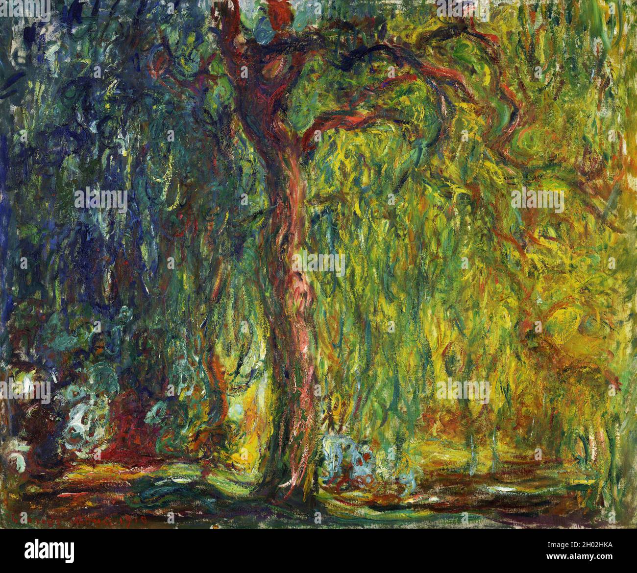 Salice piangente di Claude Monet Foto Stock