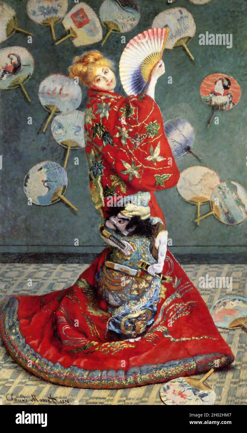 Madame Monet in costume giapponese di Claude Monet Foto Stock