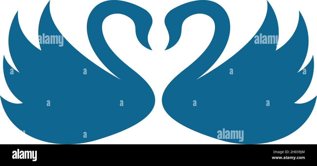 Swan modello logo illustrazione vettoriale design Illustrazione Vettoriale