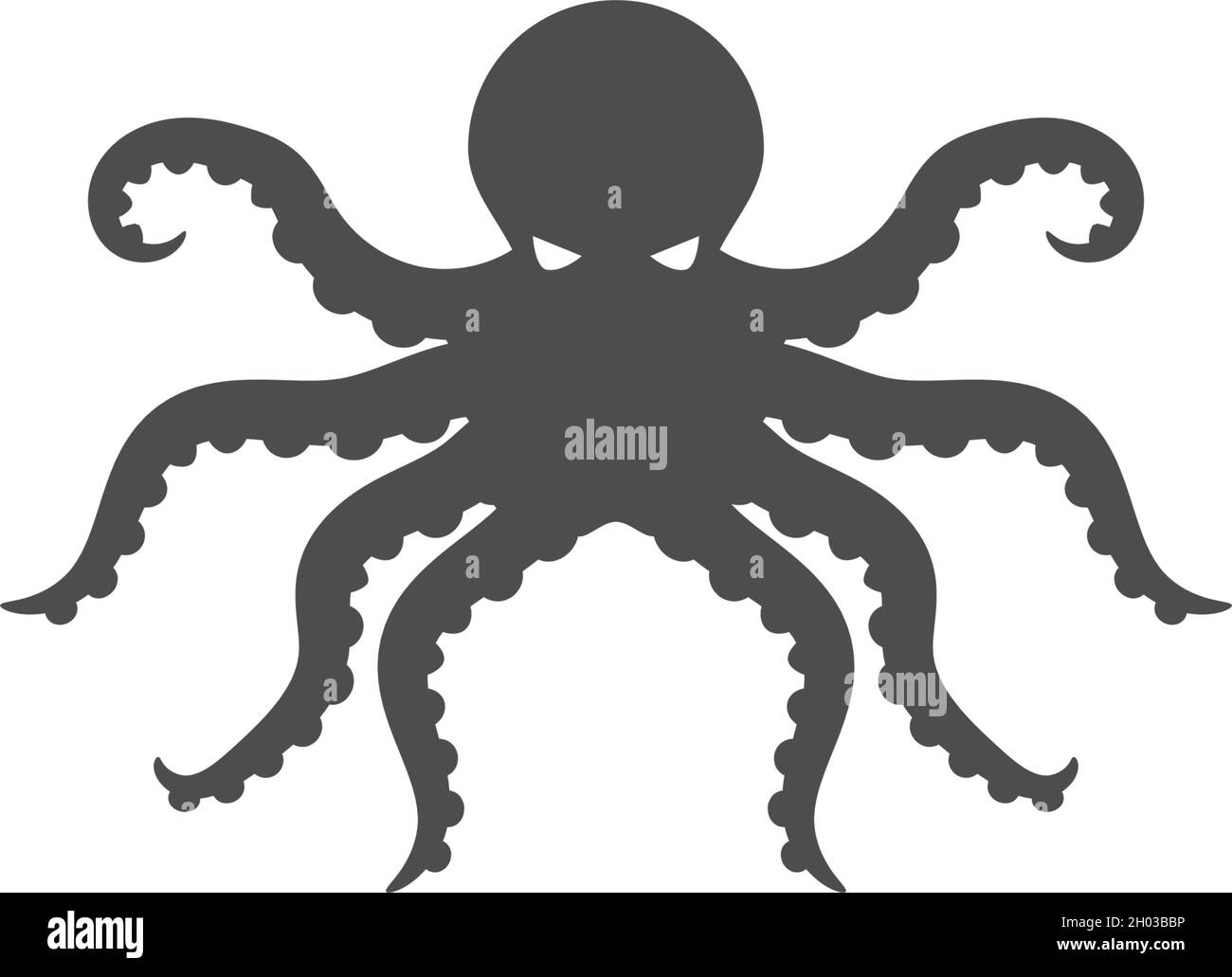 Modello vettoriale di ilustrazione del logo Octopus Illustrazione Vettoriale