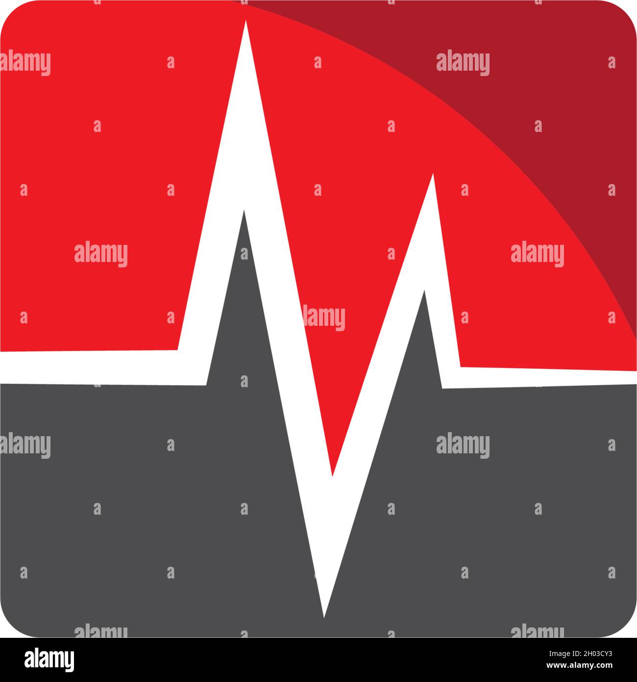 La linea di impulsi illustrazione template vettoriale Illustrazione Vettoriale