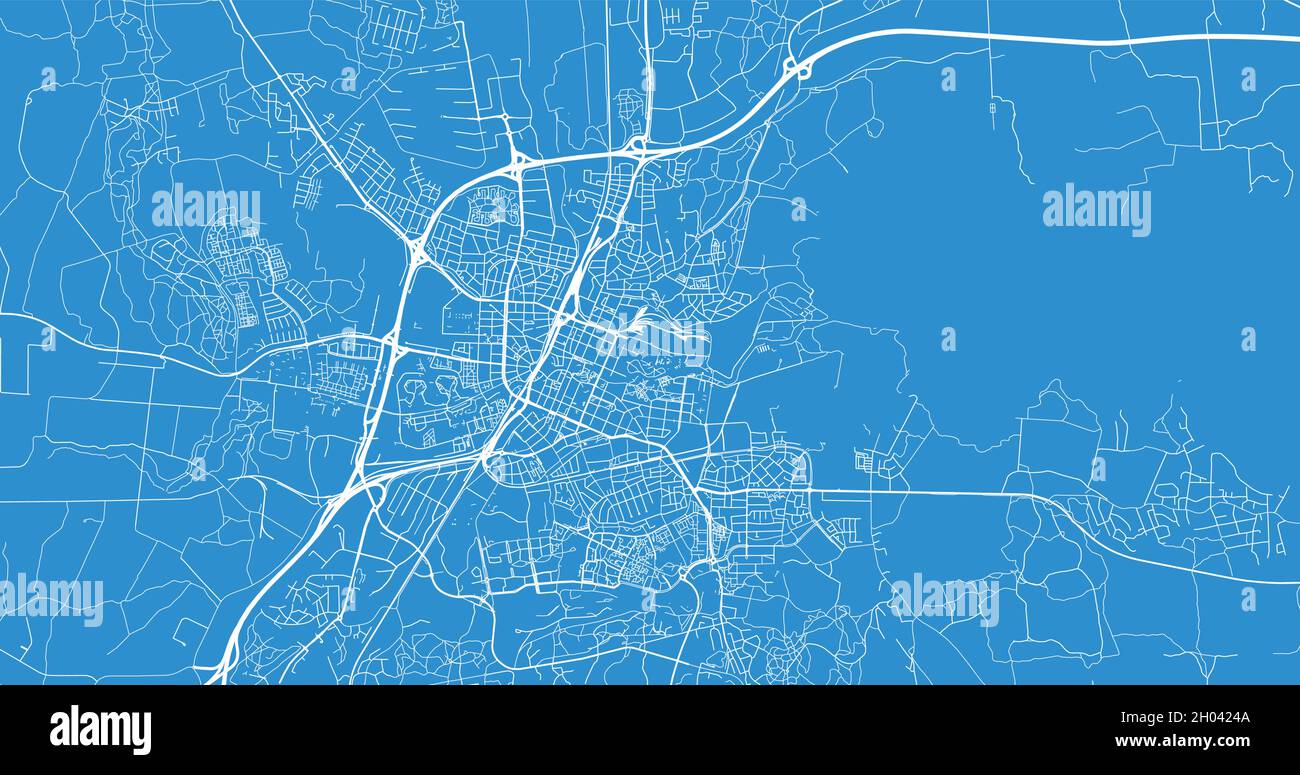 Mappa urbana di Orebro, Svezia, Europa Illustrazione Vettoriale