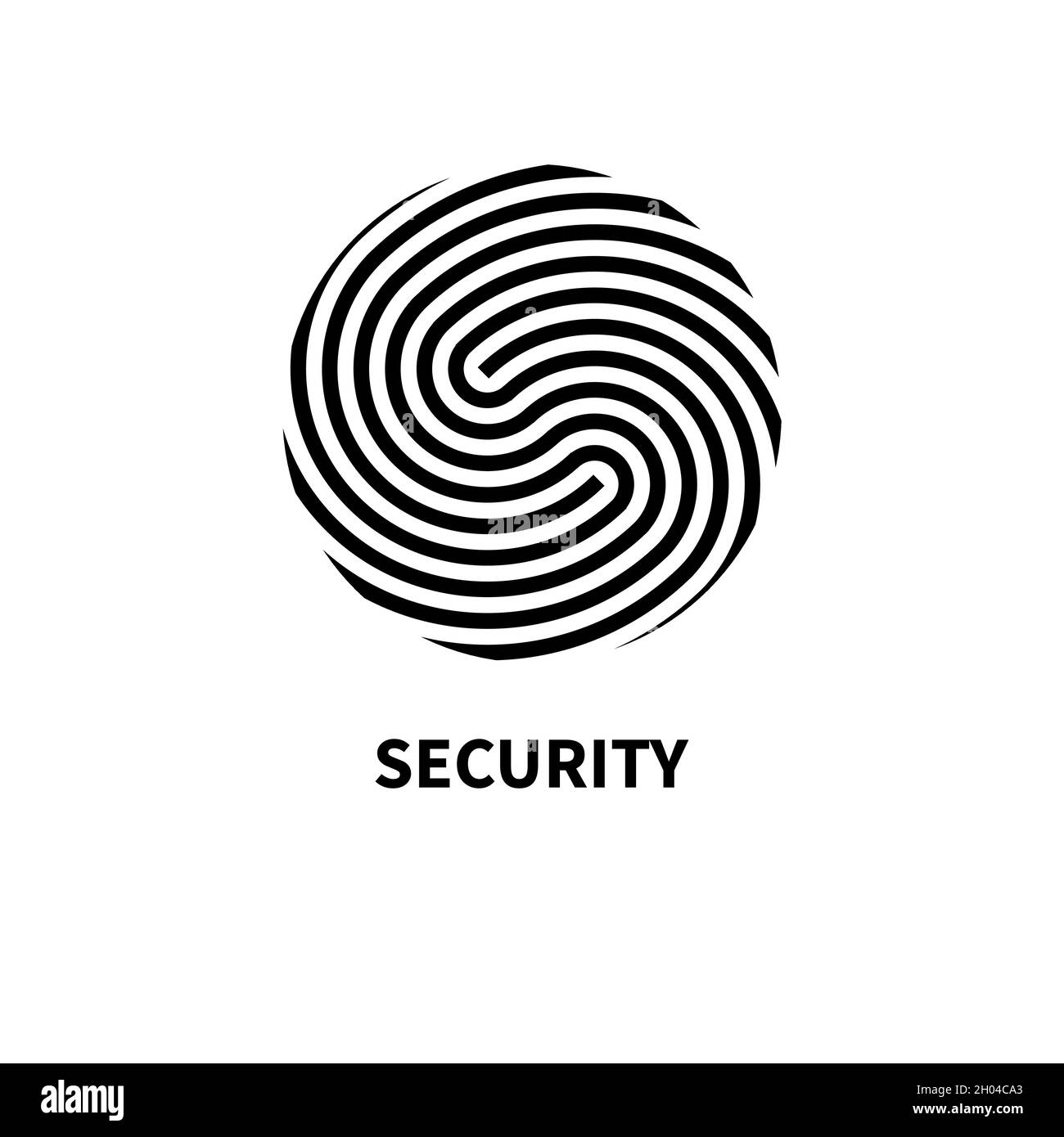 Icona di sicurezza. Logo rotondo di sicurezza. Simbolo di identificazione, simbolo Illustrazione Vettoriale