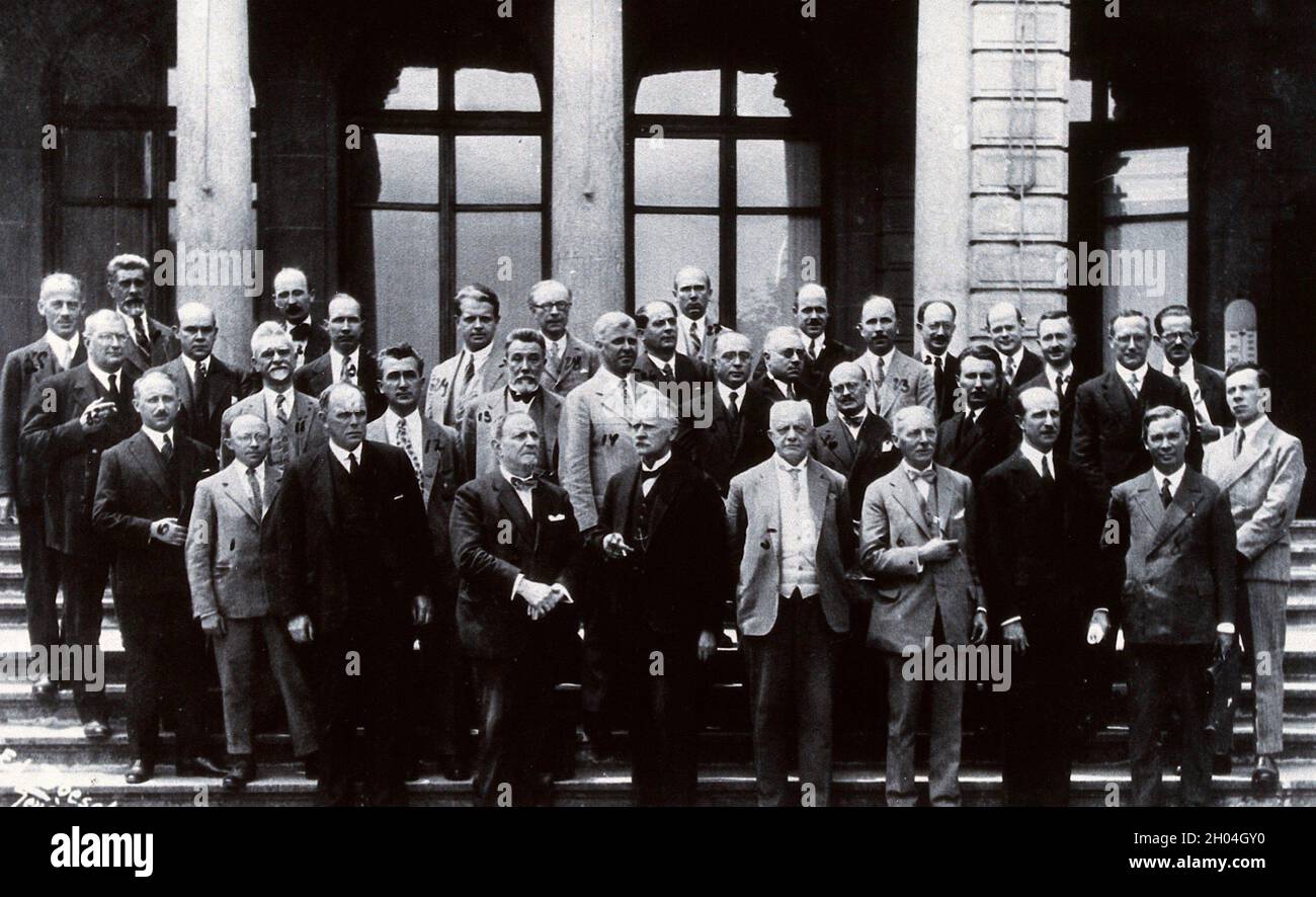Commissione malaria della Lega delle Nazioni, Ginevra. Fotografia di Poesch agenzia fotografica, 1928. - tipo/tecnica Fotografie Ritratto soggetti Foto Stock