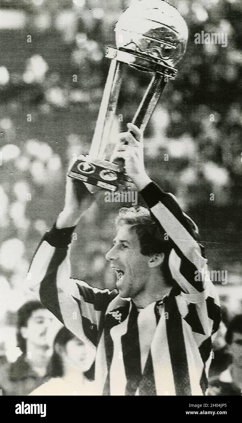 Franco Baresi, allenatore e calciatore italiano, anni '80 Foto Stock