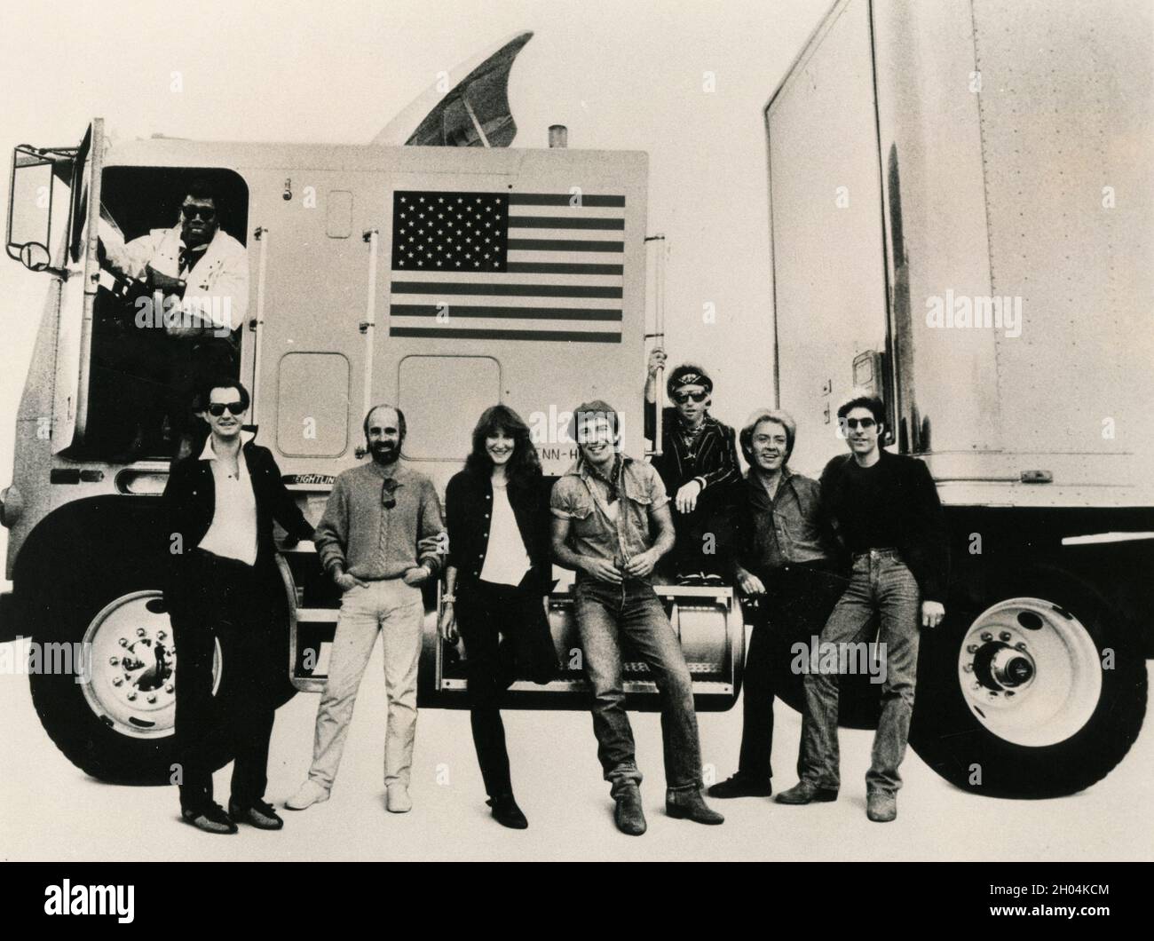 Il musicista americano Bruce Springsteen e la e Street Band, anni '80 Foto Stock