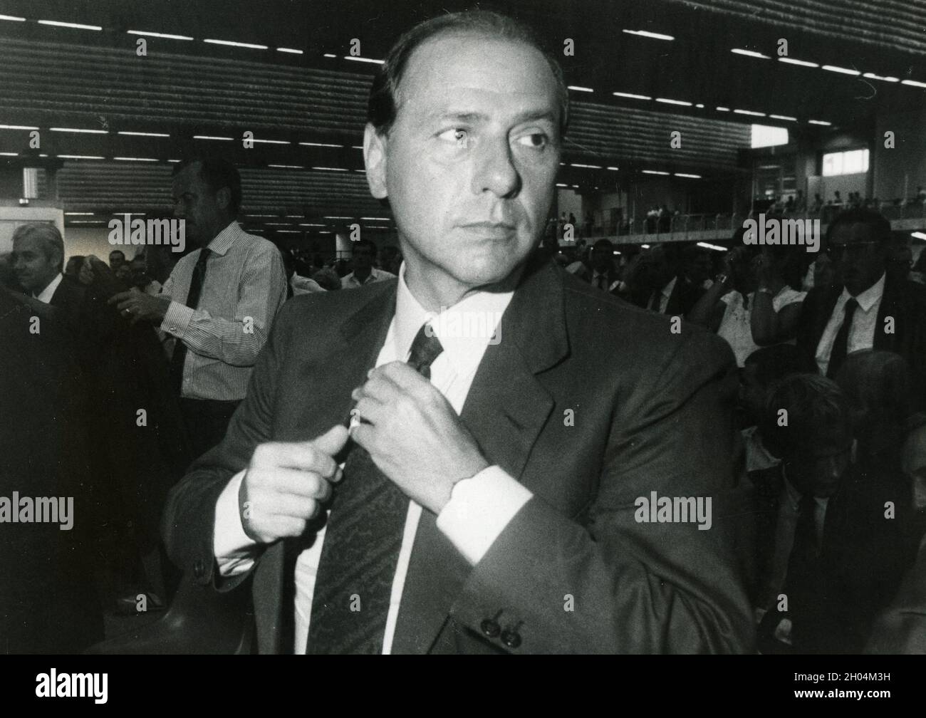 Imprenditore italiano, politico ed ex primo ministro Silvio Berlusconi, anni '80 Foto Stock