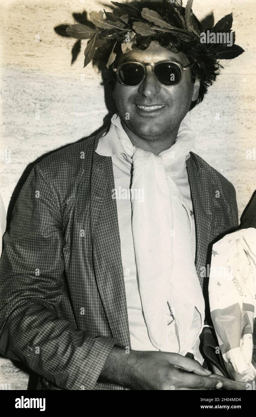 Poeta e scrittore italiano Dario Bellezza, anni '80 Foto stock - Alamy