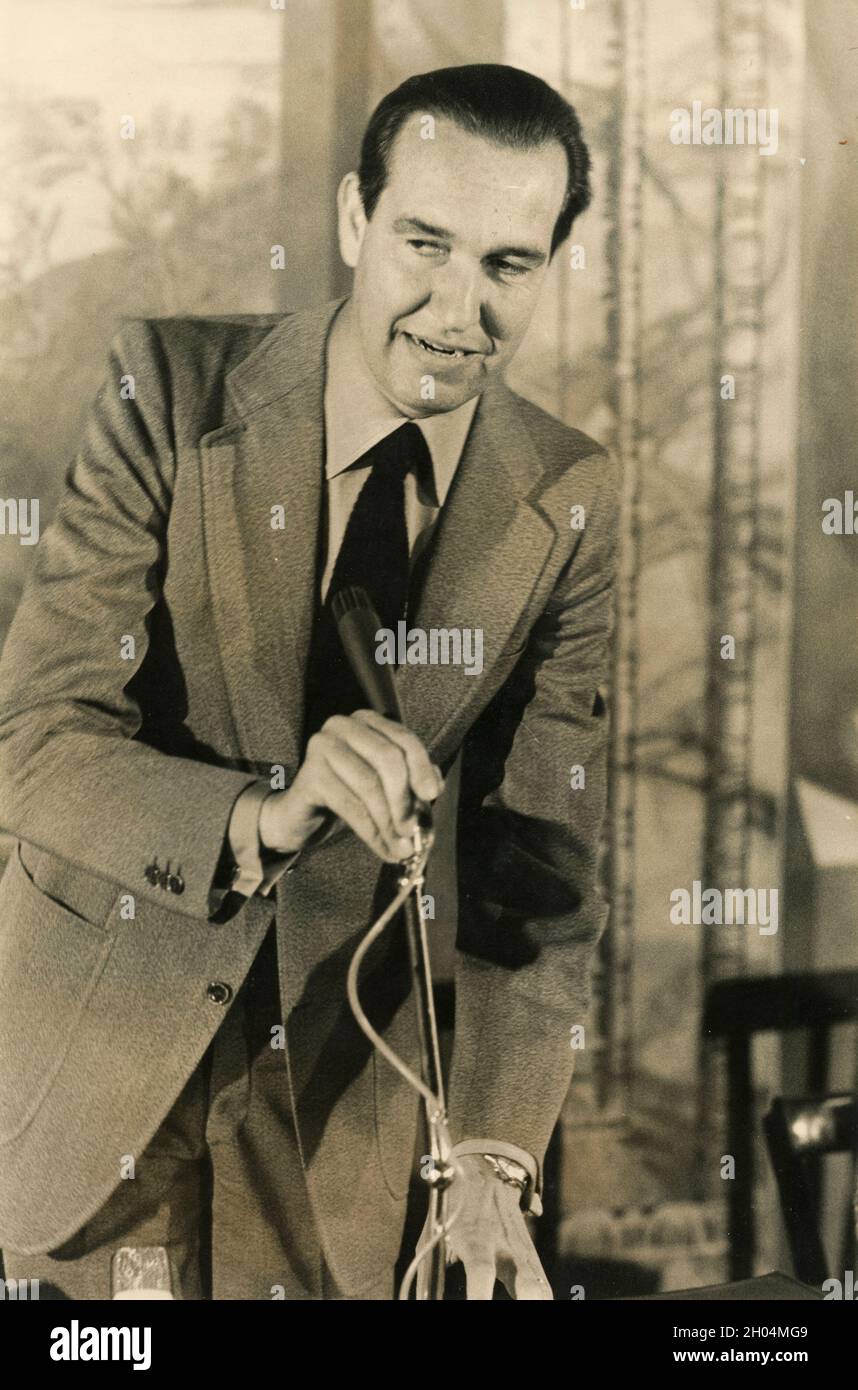 Il politico italiano Lino Diana, anni '70 Foto Stock