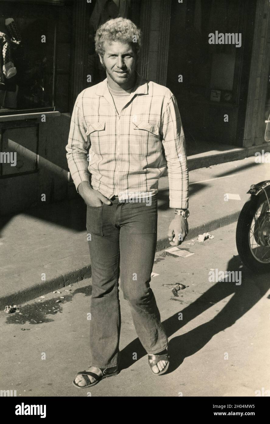 Subacqueo italiano Klaus Dibiasi, anni '70 Foto Stock