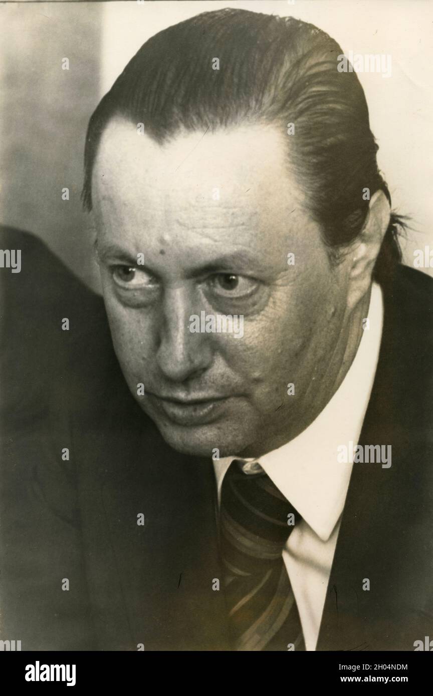 Il politico italiano Cino Salvino, anni '70 Foto Stock