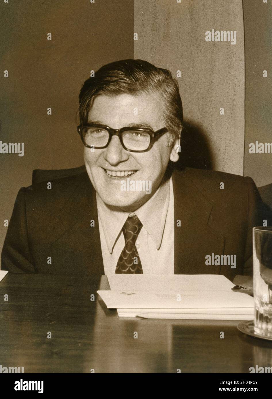 Politico e sindaco italiano di Bologna Guido Fanti, anni '70 Foto Stock