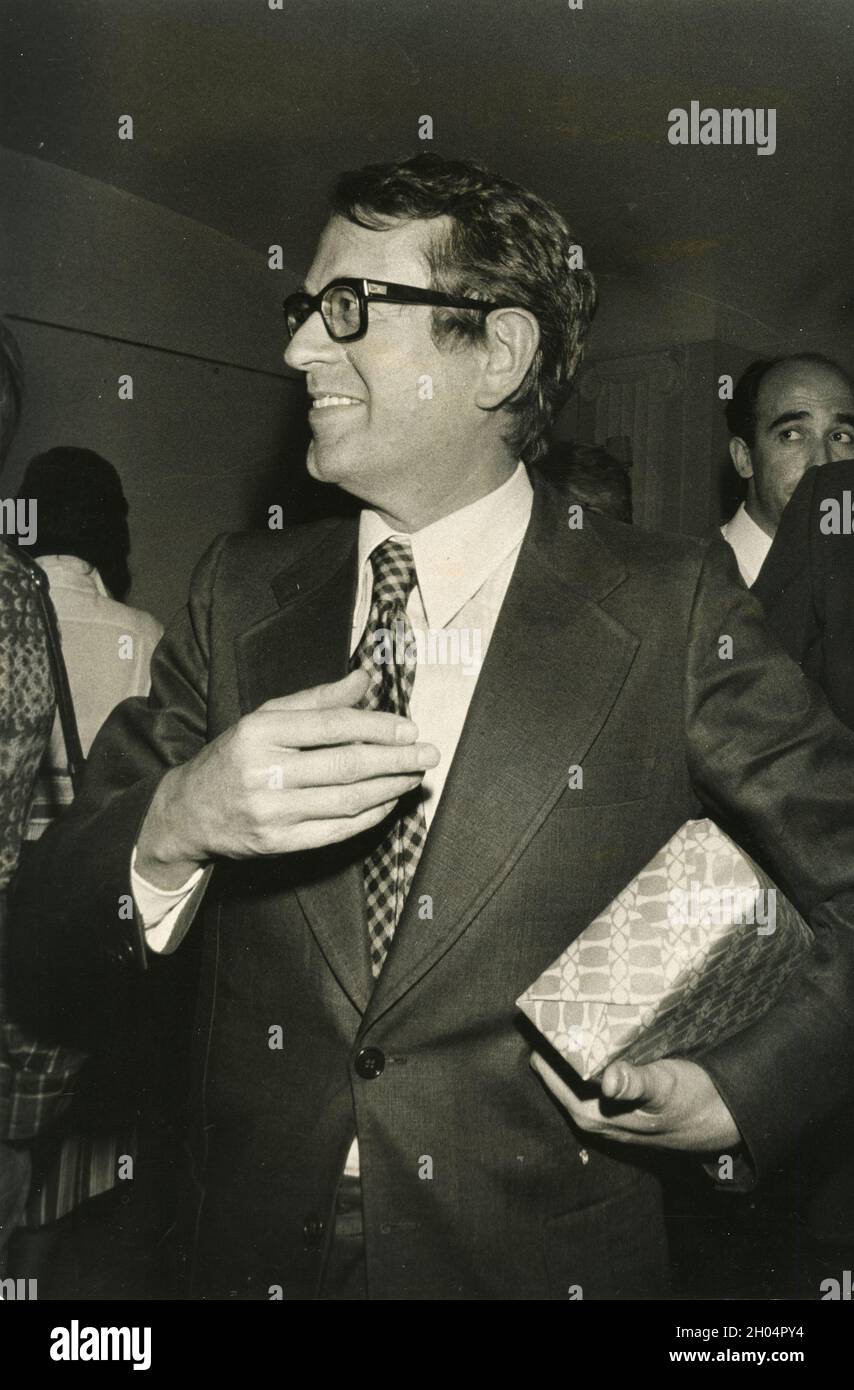Giornalista italiano Lamberto Sechi, anni '70 Foto Stock