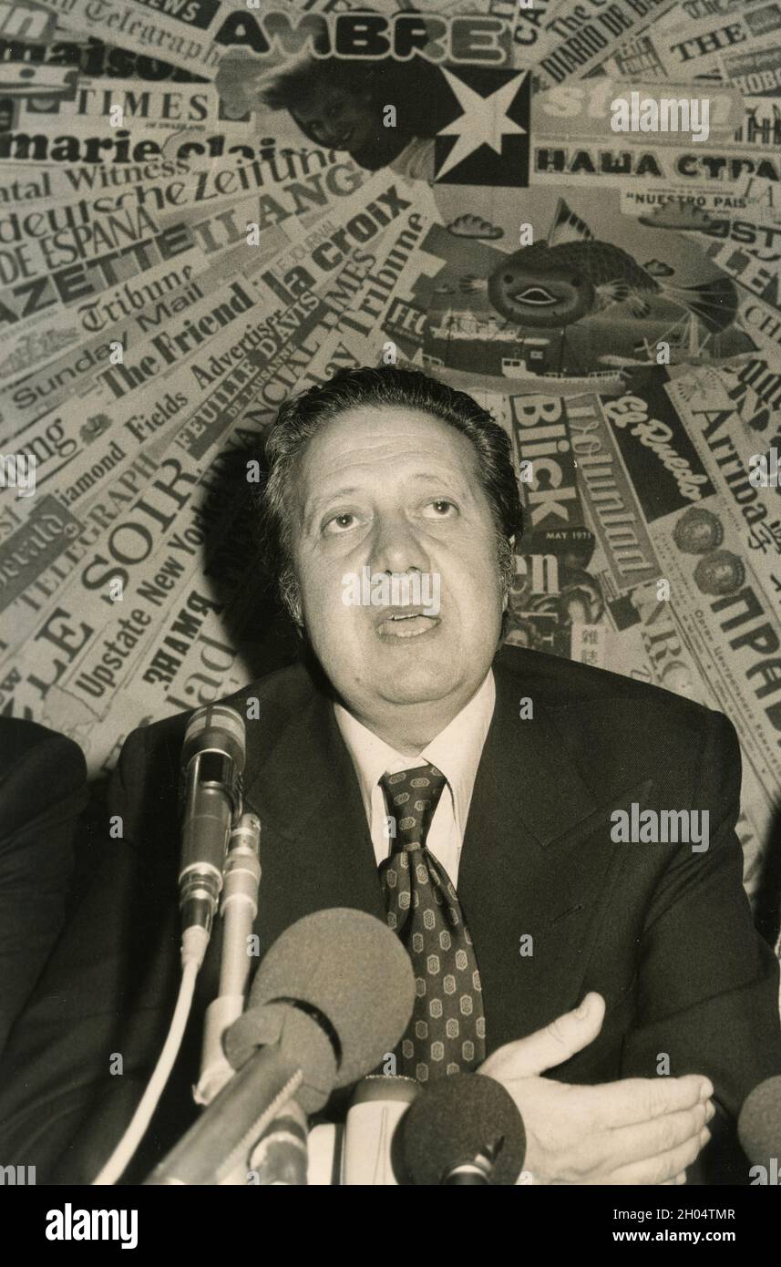 Presidente portoghese Mario Soares, anni '70 Foto Stock