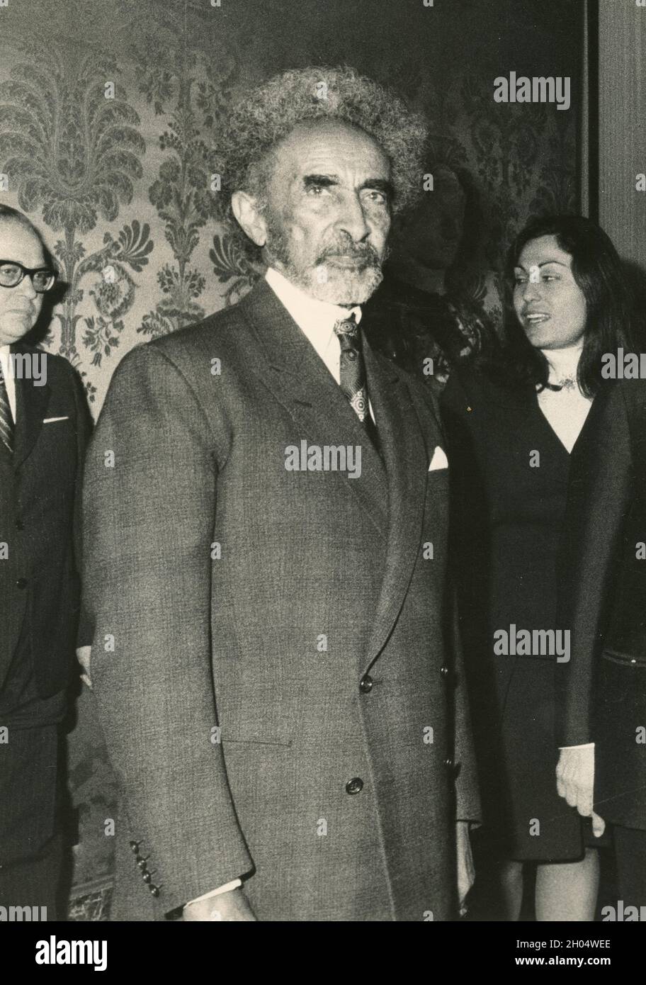 Imperatore d'Etiopia Haile Selassie, anni '70 Foto Stock