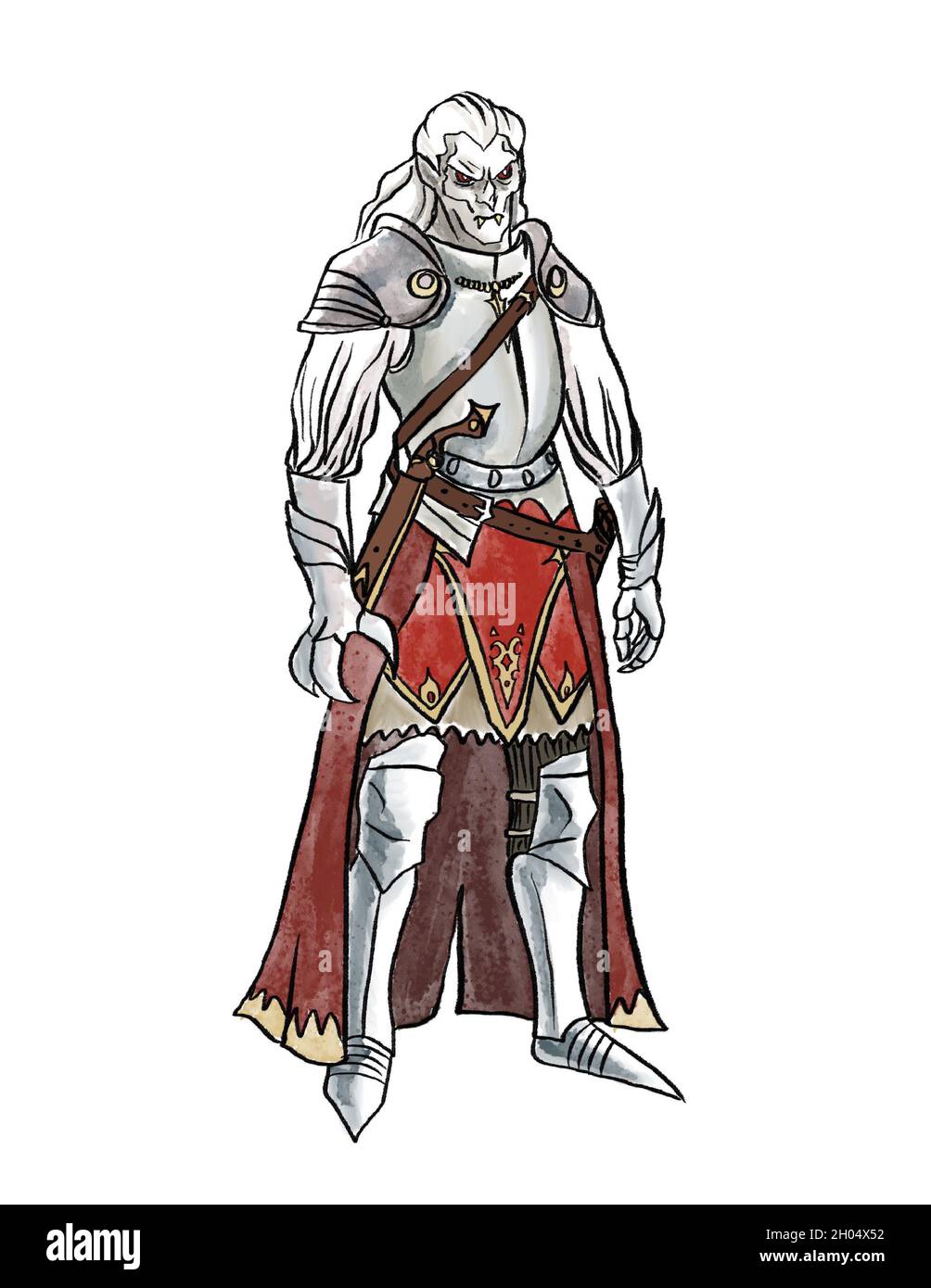 un'illustrazione del signore del vampiro disegnata a mano Foto Stock