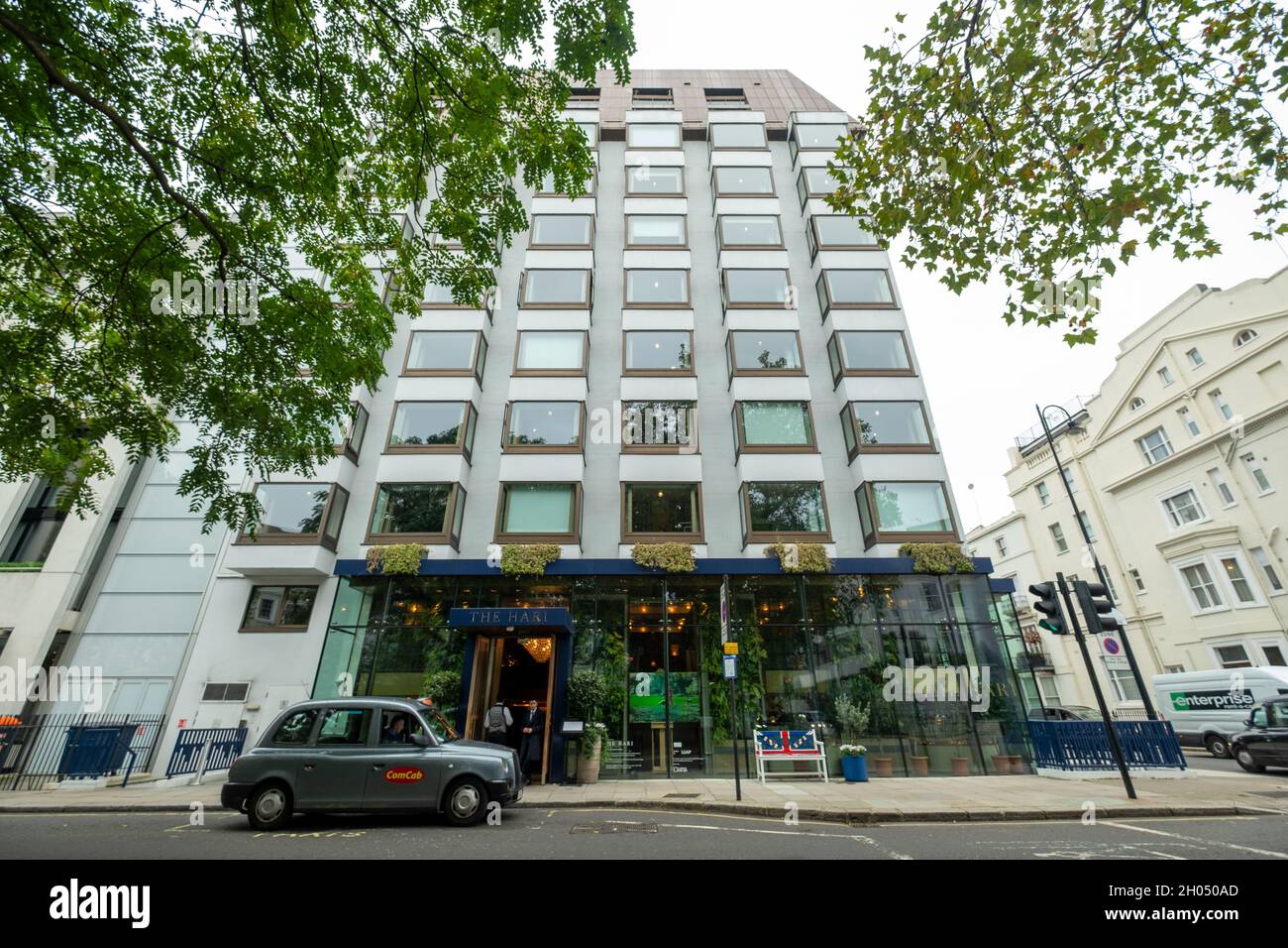 Londra - Ottobre 2021: L'Hari Hotel, un boutique hotel a 5 stelle nella zona di Knightsbridge Belgravia nel centro di Londra Foto Stock