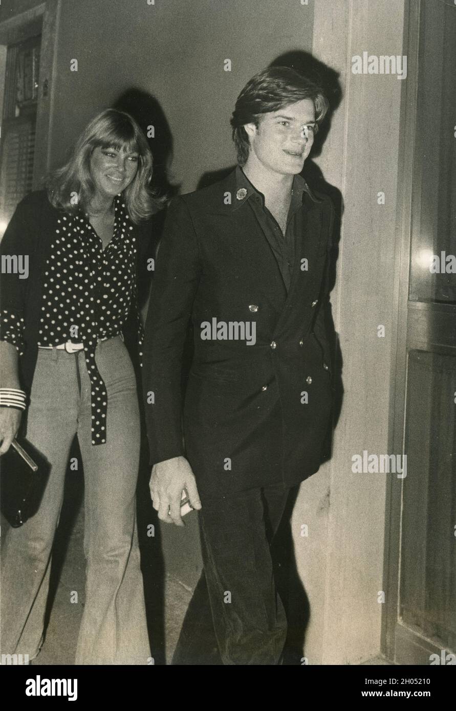 Attore italiano Roberto Rossellini jr., Roma, Italia anni '70 Foto Stock