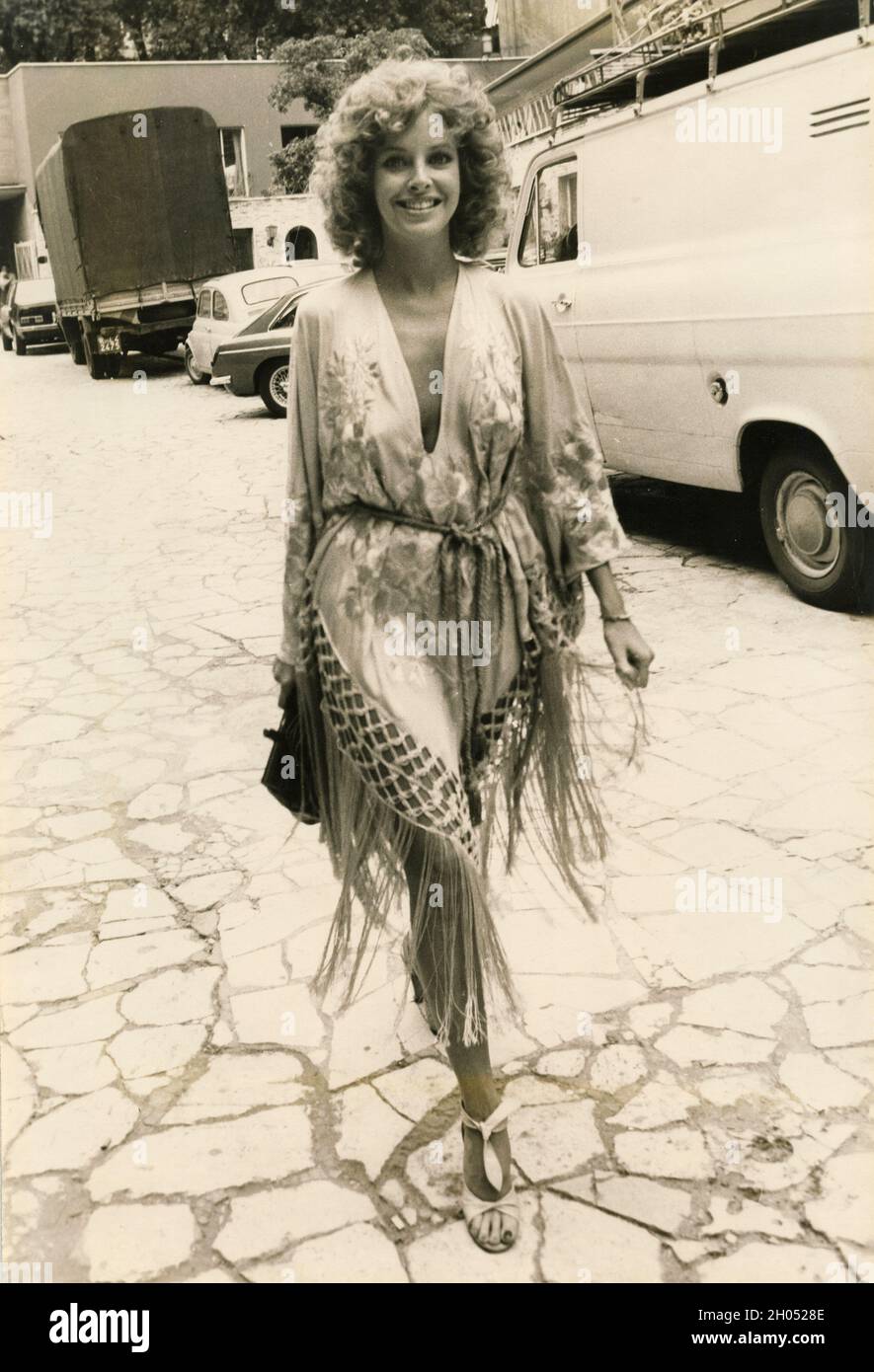 Sydne Roma, attrice statunitense-italiana, anni '70 Foto Stock