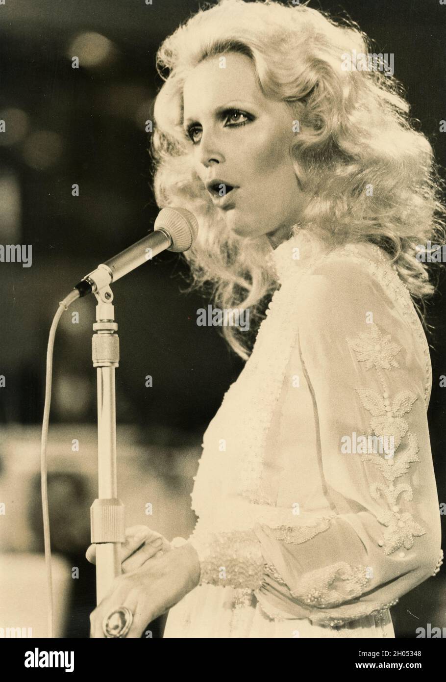 Cantante e cantautore italiano Patti Pravo, 1970 Foto Stock