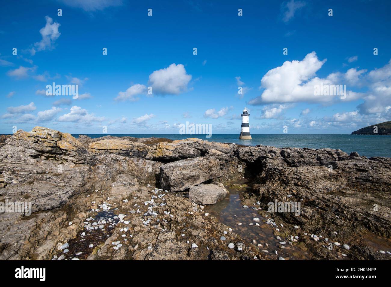 Penmon Lighthouse, Anglesey Wales Regno Unito Foto Stock