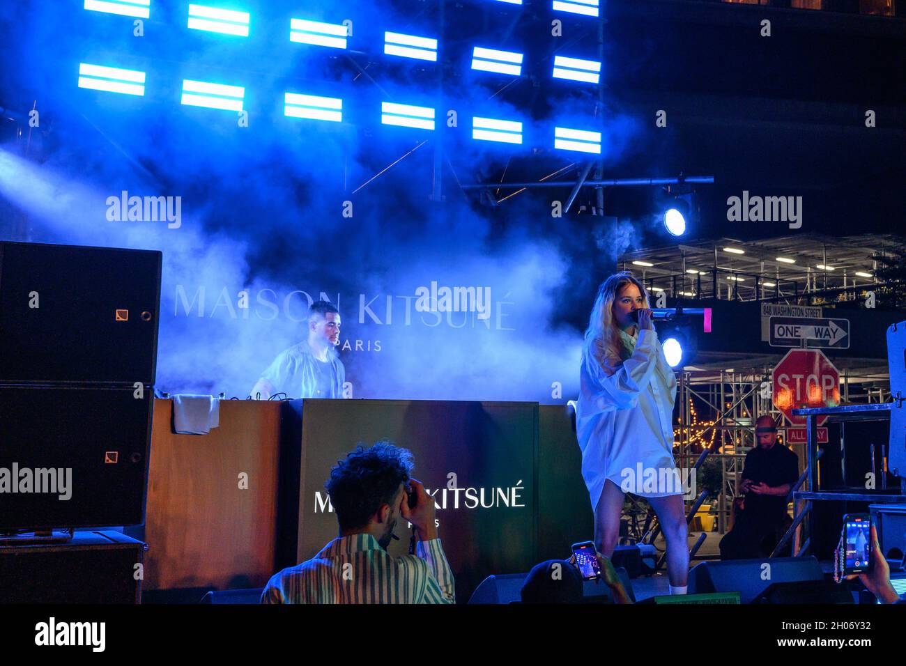 Tommy Genesis si esibisce all'Afterpay / Maison Kitsune Music Festival durante la New York Fashion Week. La prima in persona New York Fashion Week dall'inizio del Covid-19 Pandemic. 10 Settembre 2021 Foto Stock
