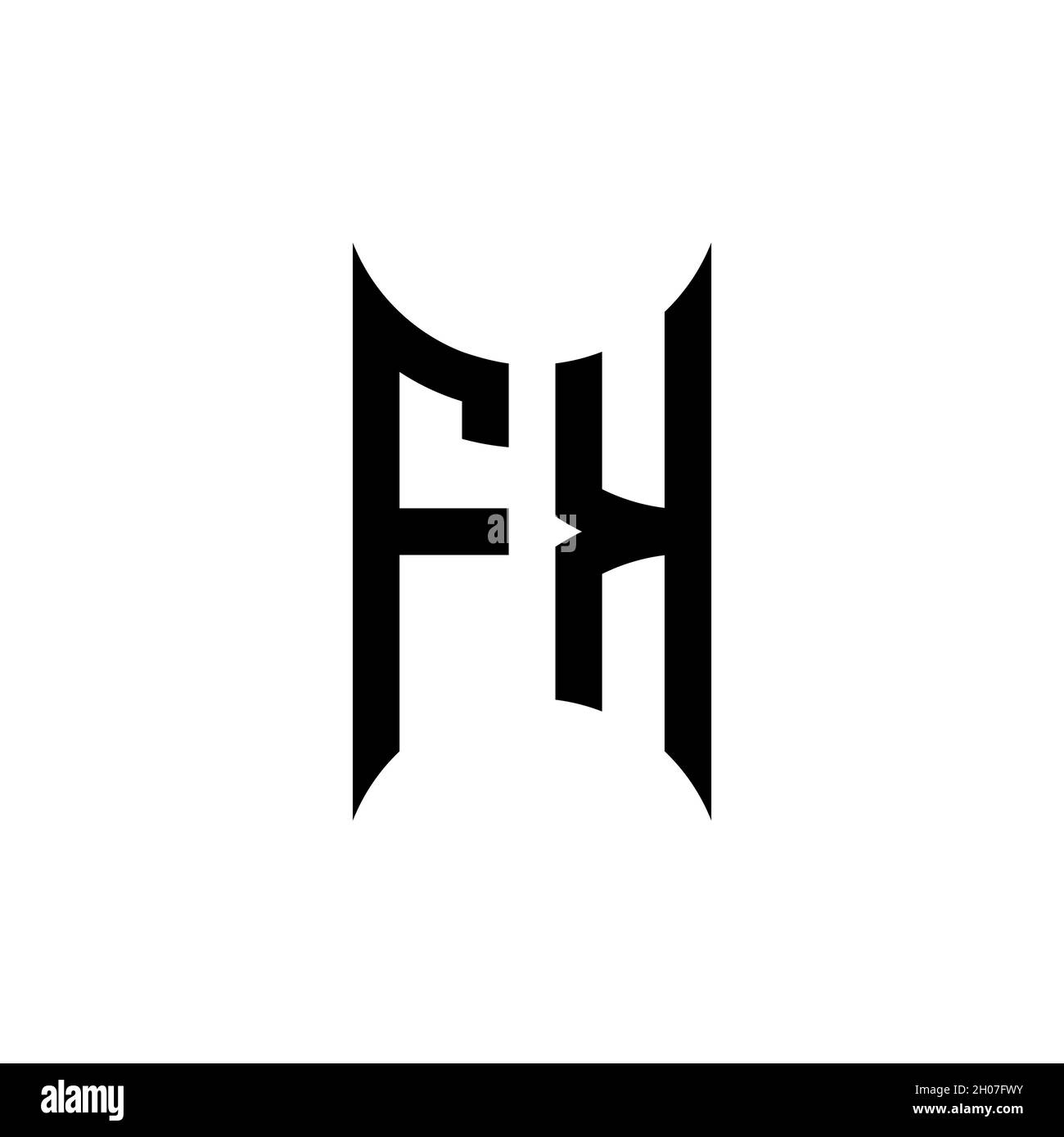 Modello di stile di forma geometrica con monogramma FK. Vettore di disegno iniziale monogramma su sfondo isolato Illustrazione Vettoriale