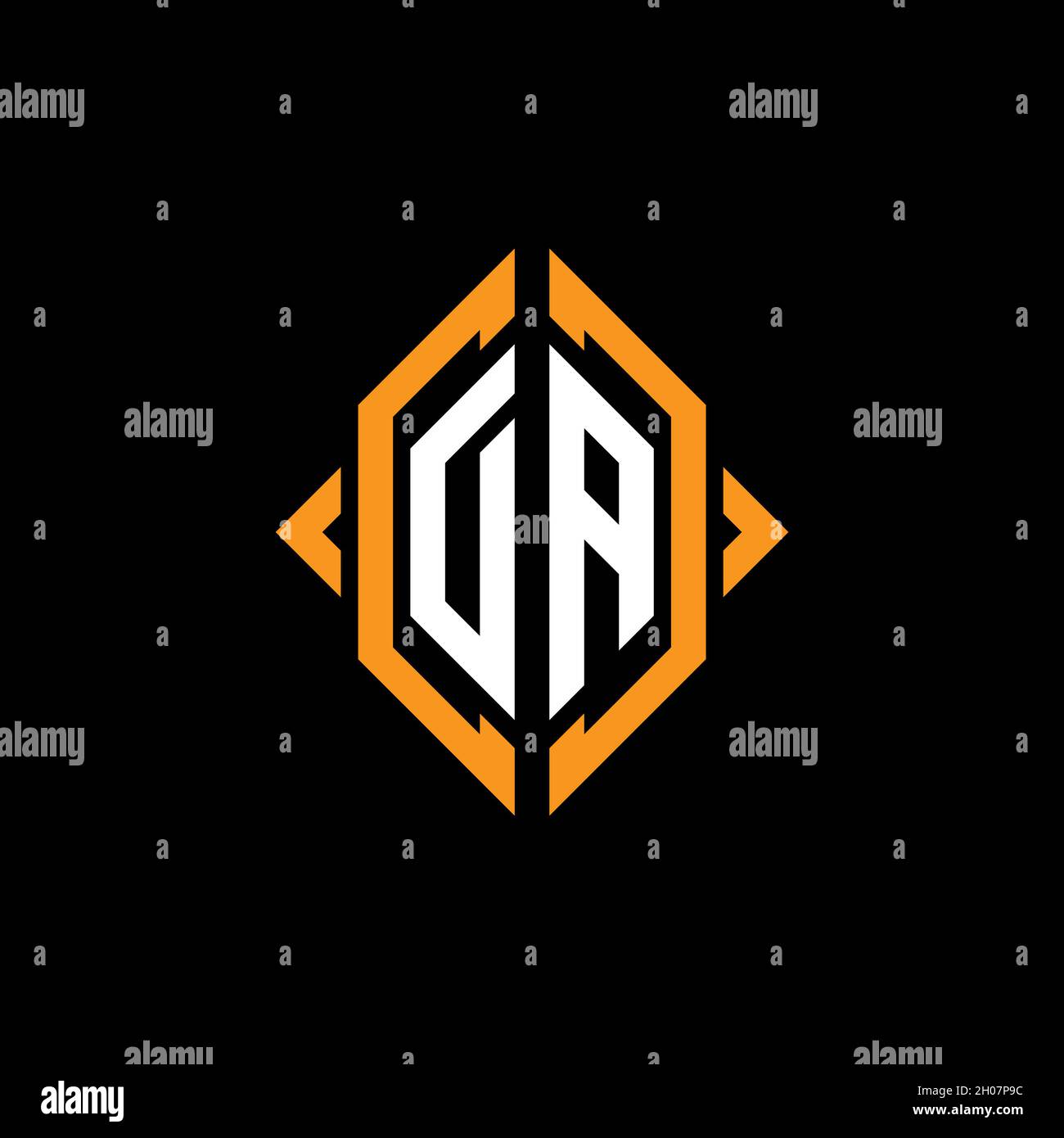 Modello di stile di forma geometrica con monogramma DD. Vettore di disegno iniziale monogramma su sfondo isolato Illustrazione Vettoriale