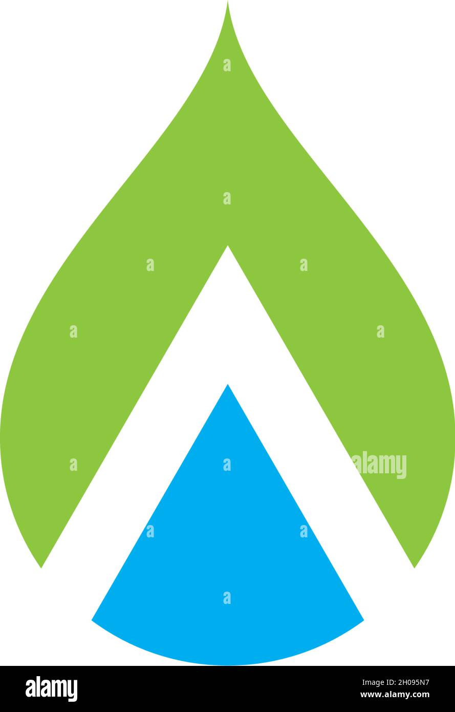 Goccia d'acqua modello Logo illustrazione vettoriale design Illustrazione Vettoriale
