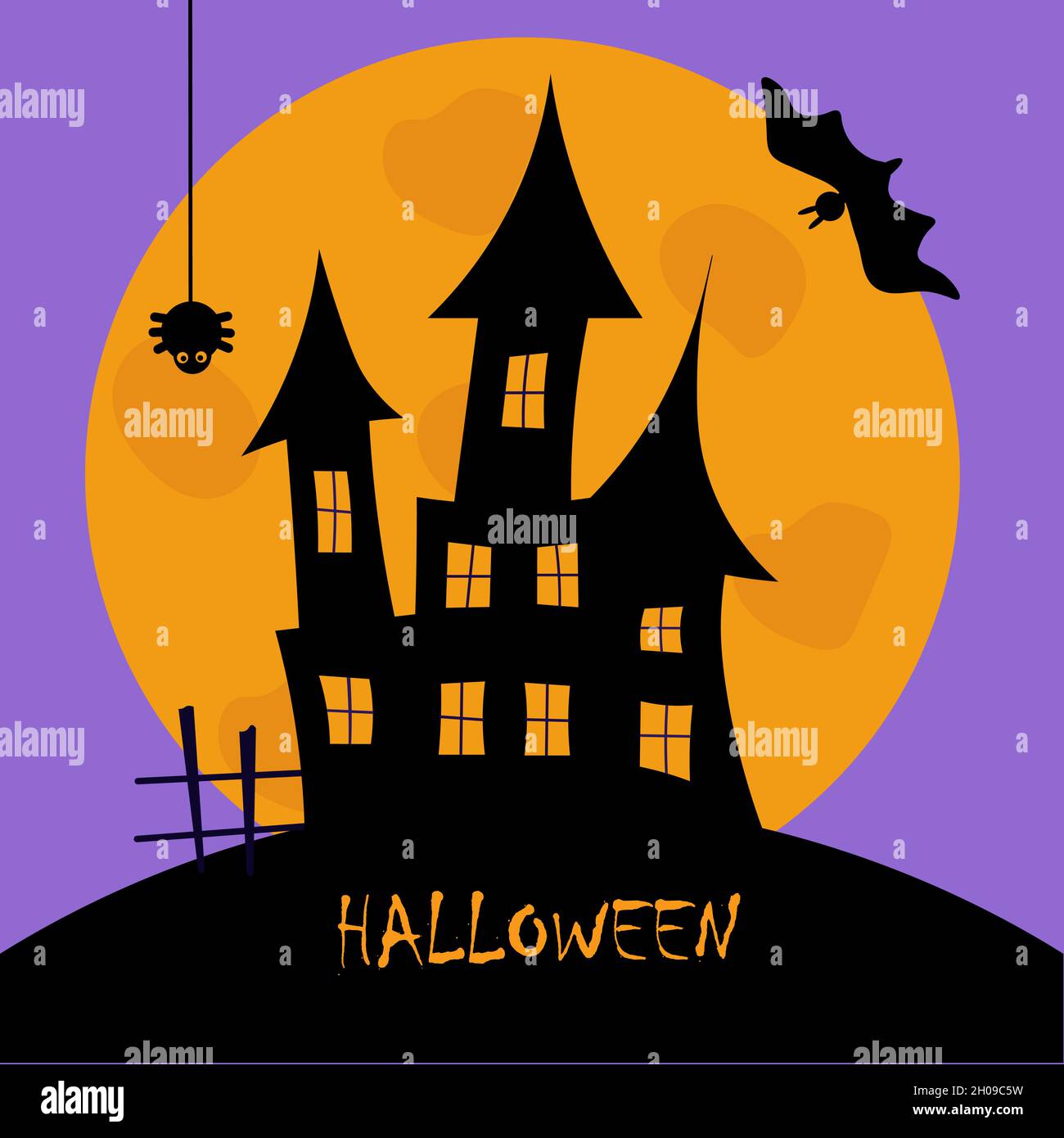 Fondale Fotografico Per Halloween 3x2,4 M – Castello Medievale E Casa Stregata Con Fantasmi, Decorazione Per Feste A Tema