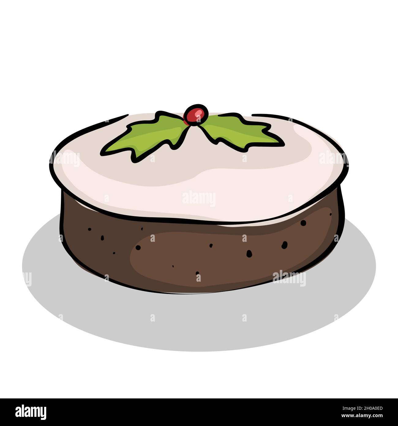 Illustrazione torta di Natale Illustrazione Vettoriale