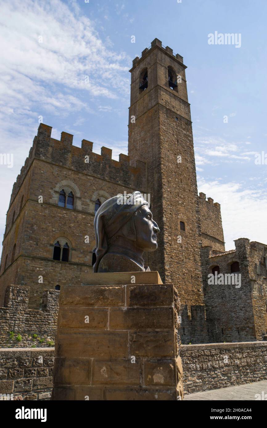 Castello dei conti Guidi Poppi, Poppi, Toscana, Italia, Europa Foto Stock