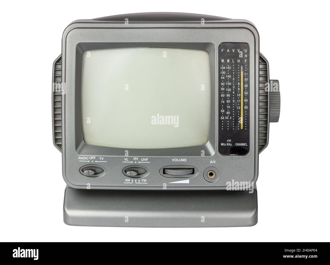 TV retro. TV portatile. Vecchio televisore monocromatico. Isolare su sfondo  bianco Foto stock - Alamy