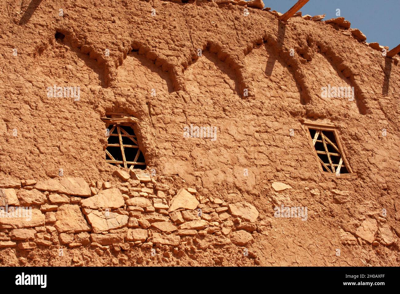 La città di Asni è una piccola città ai piedi delle montagne dell'Alto Atlante vicino a Marrakesh, Marocco. Foto Stock