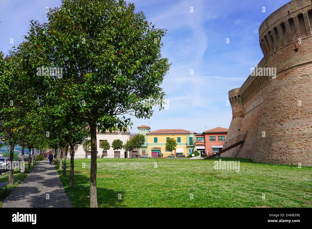 Rocca di Urbisaglia, fortificazione militare all'inizio del Cinquecento, Marche, Italia, Europa Foto Stock