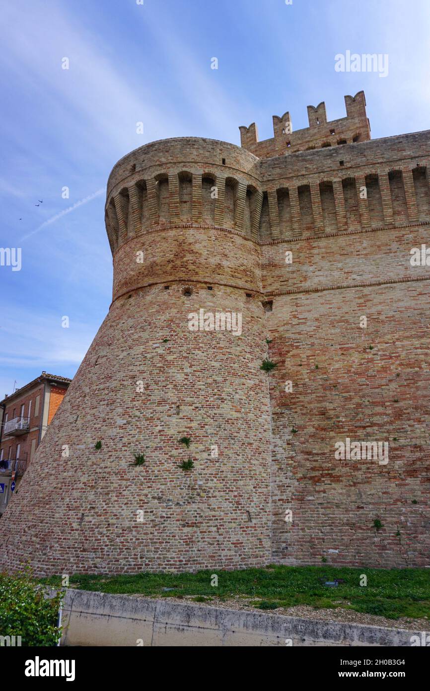 Rocca di Urbisaglia, fortificazione militare all'inizio del Cinquecento, Marche, Italia, Europa Foto Stock