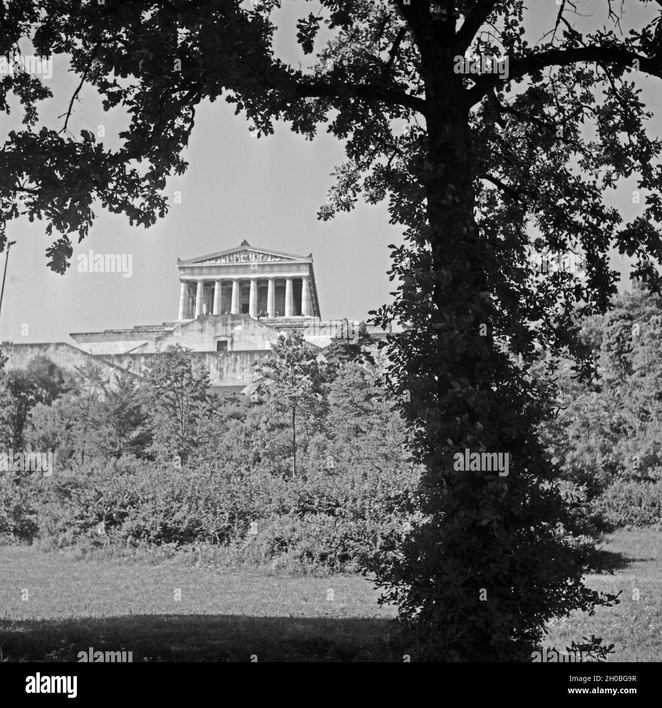 Die Walhalla bei Donaustauf, Deutschland 1930er Jahre. Walhalla memorial vicino Donaustauf, Germania 1930s. Foto Stock