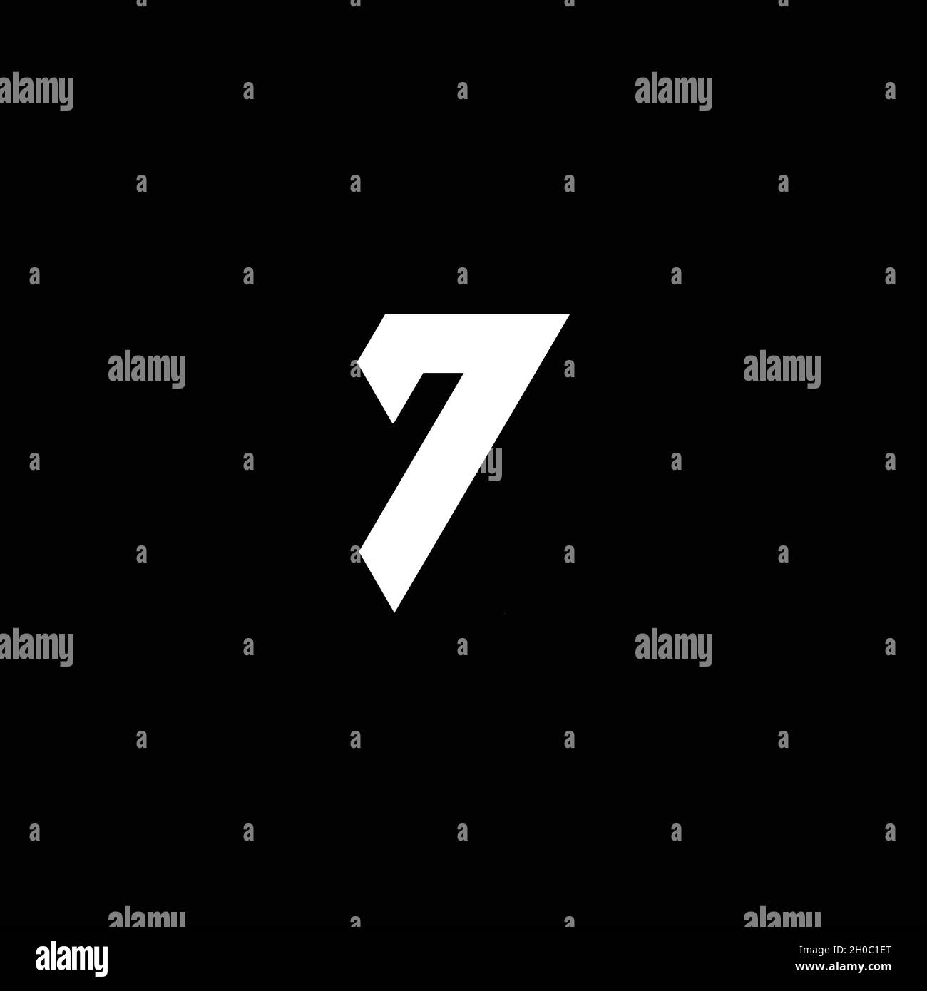 Geometrico 7 numeri astratto geometria simbolo elementi vettoriali modello, pulito minimo logo geometrico Illustrazione Vettoriale