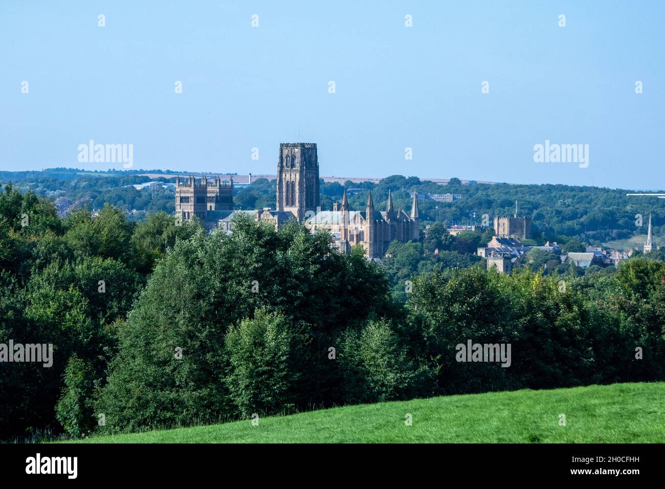 La cattedrale e castello di Durham Foto Stock