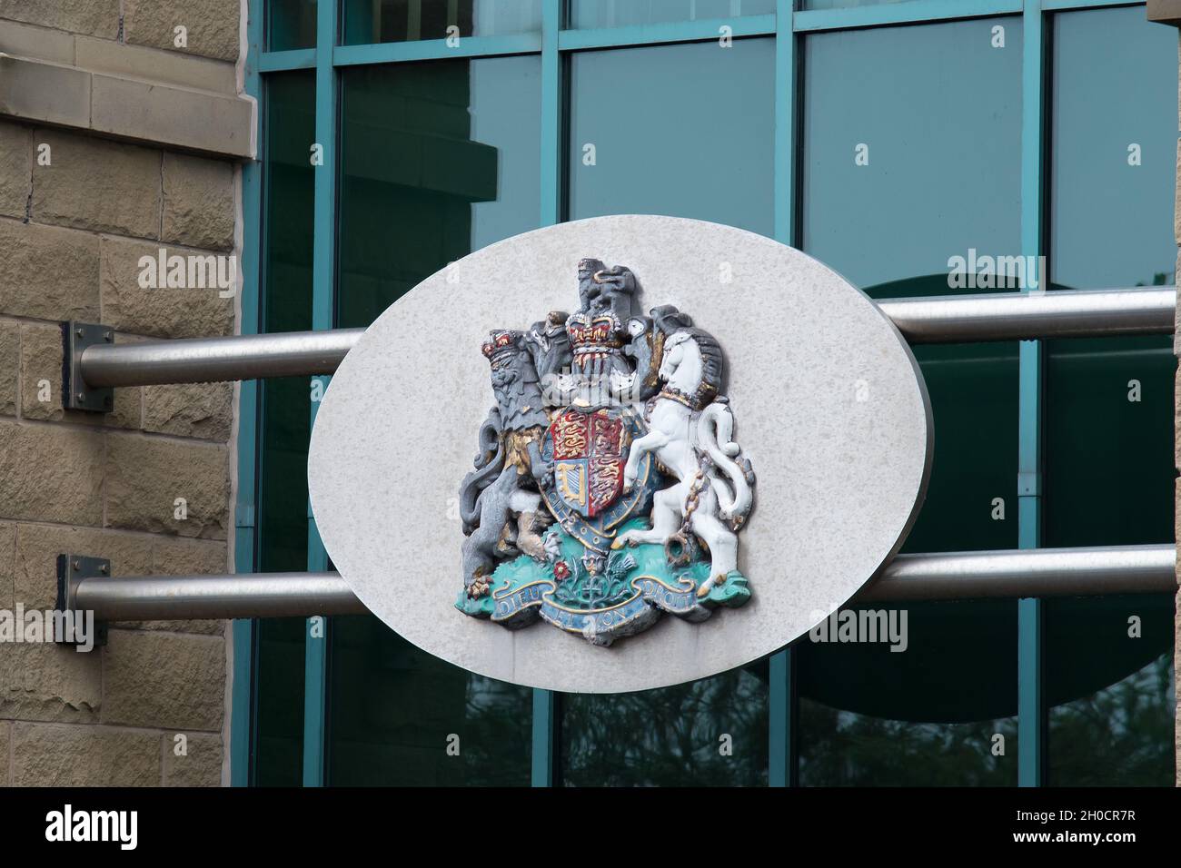 Badge Huddersfield County Court Foto Stock